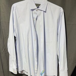 Banana Republic Men's Light Blue Striped Dress Shirt